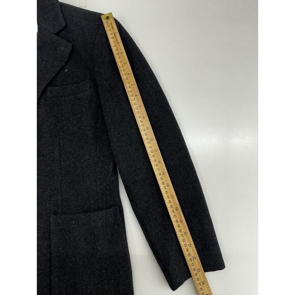 Harve Bernard Womens Jacket Blazer Size 10 Gray Wool Cashmere Single Button Up - Picture 9 of 11